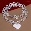 Łańcuchy marki Kobieta 925 Sterling Srebrny Classic Heart Dragonfly Naszyjniki imprezowe biżuterię ślubną Prezenty świąteczne