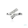 Sterling Silver Clear Cubic Adjustable Foot Toe Tail Rings Toe Rings Beach Toe Jewelry Women Lady Whole YBLH5001265b