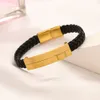 Bracciale rigido Gioielli moda Bracciale in oro Bracciale rigido da donna Polsino lavorato a maglia Catena Designer Lettera Gioielli Lettera Placcato oro 18 carati Amanti del matrimonio in acciaio inossidabile