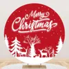 Kerstversiering Kerst Ronde Achtergrond Pography Cover Rood Kerst Familiefeest Decor Banner Pography Achtergrond Cirkel Met Elastisch Prop 231027