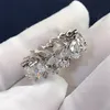 2020 Neuankömmling Damenmodeschmuck 925 Sterling Silber Wassertropfen Birnenschliff Weißer Topas CZ Diamant Frauen Hochzeit Braut 245Q