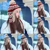 Cykelkappar Lady Hat Autumn Winter Warm Ear Windproof Ride Wooll Korean Jacquard Knit med tjock vintage