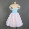 Stage Wear 21079 Off Shoulder Sky Blue Spandex Leotard Dress Long Romantic Ballet Tutu Girls Women Dance Costume Dancing Dresses