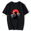 T-shirts hommes été t-shirt samouraï avec coucher de soleil t-shirt coton champloo ofertas hommes t-shirt anime t-shirts harajuku streetwear274e