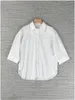 Женские футболки 2023, летняя модная женская рубашка из поплина с рукавами-фонариками, белая куртка-рубашка с короткими рукавами, женские топы высокого качества B.C