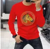 Novo desinger masculino moda luxo de alta qualidade masculina manga longa camiseta quente Horsehead algodão respirável confortável personalizado marca de moda camisas inferiores