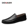 DEKABR Italiaanse heren casual luxe merk zomer heren loafers split lederen mocassins comfortabel ademend slip op boot 231026