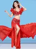 Stage Wear Adult Women Dancewear Spring Summer Belly Dance Bra Beaded Embroidery Performance Costume Set Female Rave Outfits