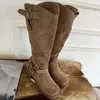 Boot Fashion Pleated Western Retro Square Toe Chunky Heel Cowboy Woman Autumn Slip on Mid Calf Cowgirl Botas Mujer 231026