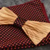 Bow Ties Mahoosive 3D Tasarım Erkek Cep Kare Bow Tie Set ahşap kravat Gravatas Bowties Düğün İş Takımı Ahşap Bow Ties Hankies 231027