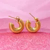 Boucles d'oreilles créoles Y2K, accessoires filetés en acier inoxydable, bijoux imperméables, tendance, créoles d'oreille pour femmes, cadeau, 2023