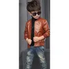 Jackets Fashion Boy Outerwear Spring Autumn PU Jacket Children Warm Simier coat For Coat 231026