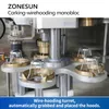 ZONESUN – Machine automatique de bouchage du vin et de cagoule monobloc, équipement d'emballage pour bouteilles en verre de Champagne, ZS-YG17