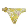 Dames Badmode Badpak Set Vrouw 3-delig Bikini 2023 Badpak Dames Geel Opdrukken Vrouwelijke bikini's Zomer Strandkleding Dames