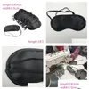 Sleep Masks Sleep Masks Black Eye Mask Shade Nap Er Blindfold For Slee Travel Soft Polyester Drop Delivery Health Beauty Vision Care D Dhxhb