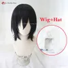 Catsuit Costumes Bungo Stray Dogs Fyodor D Dostoevsky Hat Heat Resistant Synthetic Hair Perucas Cosplay Anime Wigs + Wig Cap