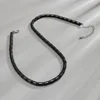 Choker Black Hematite Stone Beads Chain Necklace Men Trendy Beaded On The Neck Accessories 2023 Fashion Jewelry Male Gifts