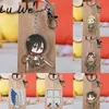 Anime Keychain Attack on Titan Women Keychains Acrylic Men Key Chain Pendant Accessories Cartoon Key Ring Friends Gift Jewelry Y03269a