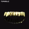 TOPGRILLZ HIP HOP GRILLZ Gold Kolor Splated Crel -Drip Zęby Grill Grille Dno Grille Body Biżuter300i