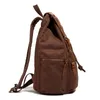 Backpack Vintage Unisex Casual Leather Canvas Rucksack Bookbag Satchel Hiking Travel Outdoor Shouder Bag For Men Women