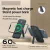 Magnetische Power Bank 20000mah PD20W Schnelle Ladung Powerbank Gebaut in Kabel Externe Batterie Poverbank Mit Halterung Für Handy