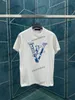 Xinxinbuy Men Designer Tee T Shirt Flower Ice Wzór Jacquard Bawełni