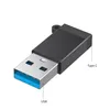 5311T 5Gbps Transmisión USB A Tipo-C Convertidor Mini Adaptador De Aleación De Aluminio - Negro