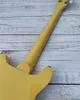 Standaard elektrische gitaar tv -crème gele heldere room witte retro tuner, beschikbare bliksem