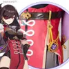 Anime Costumes Anime Genshin Impact Beidou Cosplay Come Women Black Red Dress Women Halloween Ubrania L231027