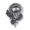 Broscher eleganta fina smycken blomma brosch mode solros 2 färger tillgängliga klädrock diy dekorativ kristallkors