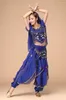 Stage Wear 4PCS Set di costumi di danza del ventre Egyption Egypt Dance Sari Abbigliamento Donna Bollywood Bellydance Dress