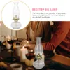 Lanterne portatili Lampada a cherosene retrò Decorazione a olio Modello domestico Lampade da tavolo in vetro trasparente Ornamento da tavolo Attrezzatura a luce rossa per la casa
