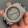 6TCP 3NNJ 2023Altro orologio da polso gioielli di lusso VVS Iced Out Orologio VVS1 Diamond 2 Ton color oro orologio meccanico Hip HopA931