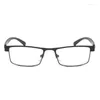 Lunettes de soleil hommes classiques affaires lunettes de lecture mode vintage cadre en métal lunettes presbytes haute définition lecteurs de bureau lunettes