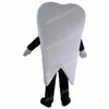 パフォーマンスホワイトトゥースマスコットコスチュームカーニバルハロウェンギフトユニセックスアダルトファンシーゲーム衣装ホリデーアウトドア広告衣装スーツ