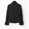 Femme Cuir Faux Cuir Noir tweed veste femme printemps / automne / hiver veste femme manteau manteau classique veste classique Dames 231026