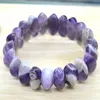 Bangle Natural 15x20 mm Claw Shape Smooth Elastic Cord Stone Crystal Obsidian Opal Amethyst lapis armband Bangles Femme for Women 231027