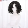 CATSUT -kostymer Anime Encanto Mirabel Cosplay Woman Black Brown Short Curly Hair Heat Resistant Synthetic Halloween Party Wigs + Wig Cap