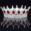 Pannband Crystal Vintage Royal Queen King Tiaras och krönar män Kvinnor Pageant Prom Diadem hårprydnader Bröllopsmycken Tillbehör 231025