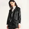 Women's Leather Faux Leather Faux Leather Jacket Femmes Lâche Doux Vintage Moto Biker Manteau Court Pu Cuir Manteau Femme Punk Automne Streetwear Outwear 231026