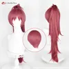 Catsuit Costumes Anime Puella Magi Madoka Magica Cos Kyouko Cosplay Wig 75 cm Long Rose Red Sakura Kyoko Heat Resistant Synthetic Wigs