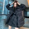 Luxury designer women down parkas embroidered badge stand collar hooded Down jacket autumn and winter thickened warm loose puffer jacket bread jacket coat Size