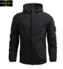 Stenjacka 23s Plus Size Coat Spring och Autumn Men's Windbreaker Brand Logo Bekväm kappa Travel Tunna sektion Vindtäta stora jackor