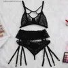 Set sexy vendita calda 3 pz reggiseno perizoma giarrettiera set lingerie per le donne plus size lingerie erotica set di pizzo set lingerie per le donne sexy T231027