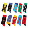 Chaussettes homme tendance nourriture hamburger frites tube long Yin Yang coton femme fruit moyen personnalisé