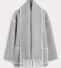 Dameswolmix SuperAen herfst en winter dubbelzijdige sjaal met kwastjes los casual geborduurd jasje voor dames 230227 maten S, M, L, XL