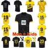 Man Youth 23-24 Club Borussia Soccer Jerseys Dortmund Set 21 MALEN 11 REUS 15 HUMMELS 19 BRANDT 23 EMRE CAN 26 RYERSON 14 FULLKRUG BENSEBAINI NMECHA Football Shirt Kits