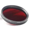 Filtro infravermelho ajustável de 550nm a 750nm 49mm 52mm 55mm 58mm 62mm 67mm 72mm 77m 82mm Filtro IR para Canon Nikon Sony Fuji Olympus Pentax Lente de câmera SLR DSLR