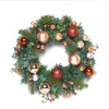Fiori decorativi da 40 cm ghirlande natalizie decorazioni per la casa palla dorata decorazioni artificiali finestra muro appeso ghirlande verdi allegri