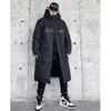 Men's Down Parkas Techwear Cotton Jacket Oversize Mid Length Workwear Cold Weather Clothing 2023 Winter Pockets Thick Hooded 231026